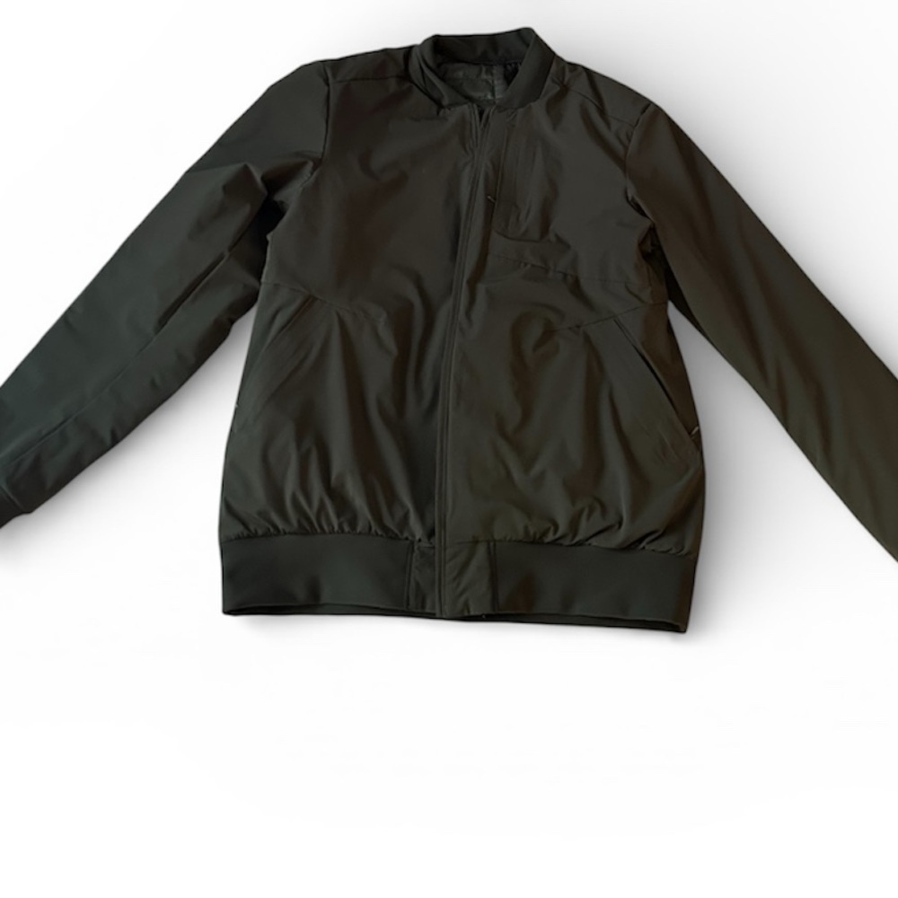 Lululemon Switch Over Bomber Jacket Dark Olive Mens Small - Picture 10 of 15